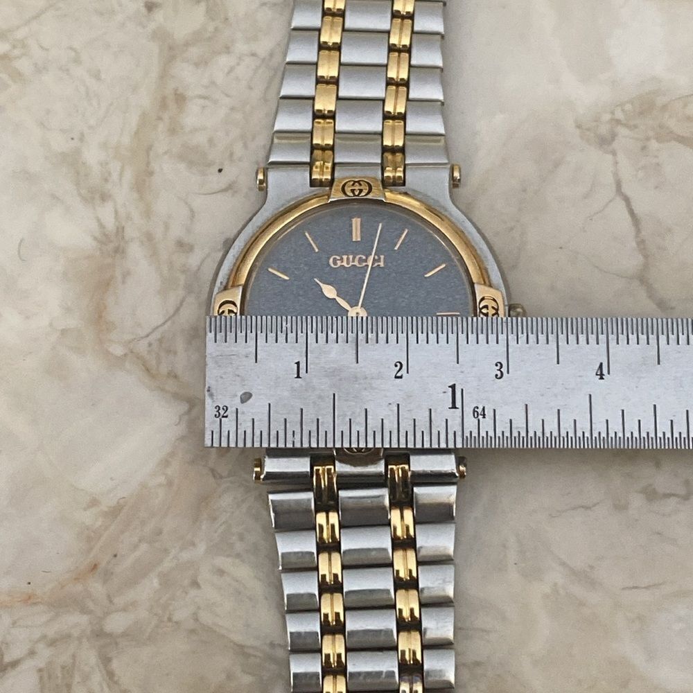 Vintage GUCCI 9000M Gold Plated & Stainless Steel Wristwatch - Unisex - Picture 16 of 16
